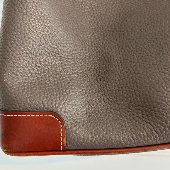 Dooney and Bourke Pebble Leather Hobo Handbag Mushroom Brown - Picture 7 of 16